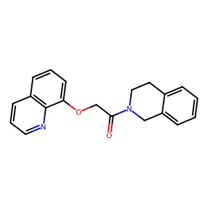 1-(3,4-dihydroisoquinolin-2(1H)-yl)-2-(quinolin-8-yloxy)ethanone structure