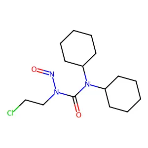 1-(2-chloroethyl)-3,3-dicyclohexyl-1-nitrosourea structure