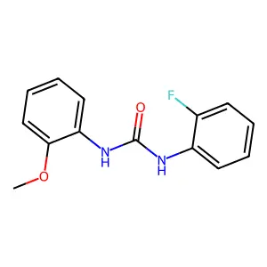 1-(2-fluorophenyl)-3-(2-methoxyphenyl)urea structure