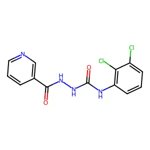 1-(2,3-dichlorophenyl)-3-(pyridine-3-carbonylamino)urea structure