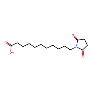 11-(2,5-dioxopyrrolidin-1-yl)undecanoic acid structure