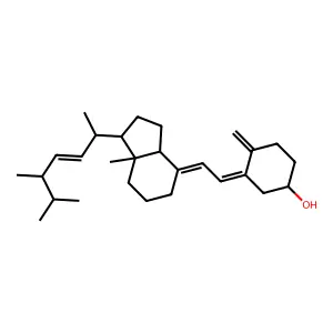 (1S)-3-[2-[(1R,3aS,7aR)-1-[(2R,5R)-5,6-dimethylhept-3-en-2-yl]-7a-methyl-2,3,3a,5,6,7-hexahydro-1H-inden-4-ylidene]ethylidene]-4-methylidenecyclohexan-1-ol structure