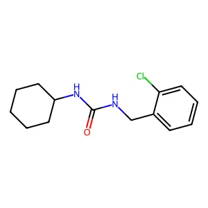 1-[(2-chlorophenyl)methyl]-3-cyclohexylurea structure