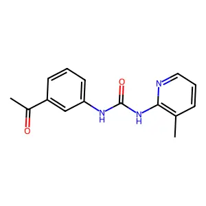1-(3-acetylphenyl)-3-(3-methylpyridin-2-yl)urea structure