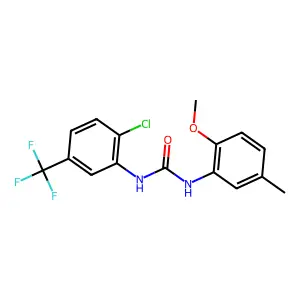 1-[2-chloro-5-(trifluoromethyl)phenyl]-3-(2-methoxy-5-methylphenyl)urea structure