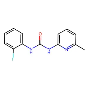 1-(2-fluorophenyl)-3-(6-methylpyridin-2-yl)urea structure