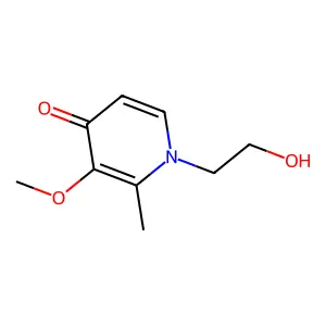 1-(2-hydroxyethyl)-3-methoxy-2-methylpyridin-4-one structure
