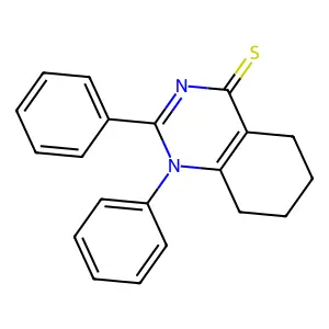 1,2-diphenyl-5,6,7,8-tetrahydroquinazoline-4-thione structure