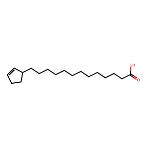 13-cyclopent-2-en-1-yltridecanoic acid structure