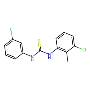 1-(3-chloro-2-methylphenyl)-3-(3-fluorophenyl)thiourea structure