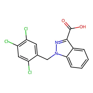 1-[(2,4,5-trichlorophenyl)methyl]indazole-3-carboxylic acid structure