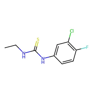 1-(3-chloro-4-fluorophenyl)-3-ethylthiourea structure
