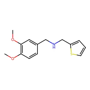 1-(3,4-dimethoxyphenyl)-N-(thiophen-2-ylmethyl)methanamine structure