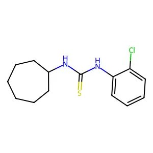 1-(2-chlorophenyl)-3-cycloheptylthiourea structure