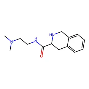 N-[2-(dimethylamino)ethyl]-1,2,3,4-tetrahydroisoquinoline-3-carboxamide structure