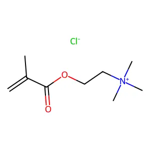 trimethyl-[2-(2-methylprop-2-enoyloxy)ethyl]azanium chloride structure
