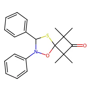 1,1,3,3-Tetramethyl-6,7-diphenyl-5-oxa-8-thia-6-azaspiro[3.4]octan-2-one structure
