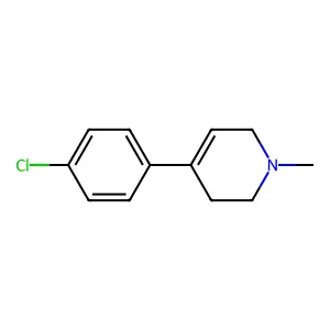 4-(4-chlorophenyl)-1-methyl-3,6-dihydro-2H-pyridine structure