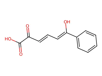 2-Hydroxy-6-oxo-6-phenylhexa-2,4-dienoic acid structure