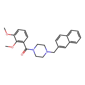 1-(2,3-dimethoxybenzoyl)-4-(2-naphthylmethyl)piperazine structure