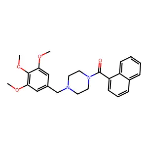 1-(1-naphthoyl)-4-(3,4,5-trimethoxybenzyl)piperazine structure