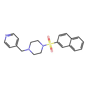 1-(2-naphthylsulfonyl)-4-(4-pyridylmethyl)piperazine structure