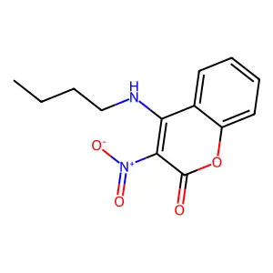 4-(butylamino)-3-nitrochromen-2-one structure