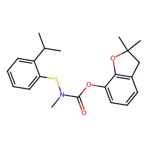 (2,2-dimethyl-3H-1-benzofuran-7-yl) N-methyl-N-(2-propan-2-ylphenyl)sulfanylcarbamate structure