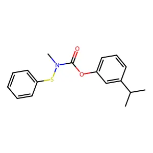 (3-propan-2-ylphenyl) N-methyl-N-phenylsulfanylcarbamate structure
