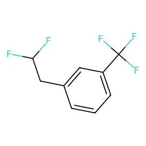1-(2,2-difluoroethyl)-3-(trifluoromethyl)benzene structure