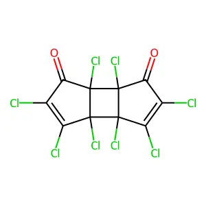 1,2,4,5,6,7,8,9-octachlorotricyclo[5.3.0.02,6]deca-4,8-diene-3,10-dione structure