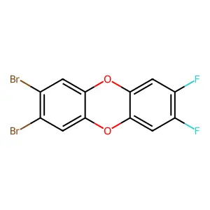 Compound C12H4Br2F2O2 structure