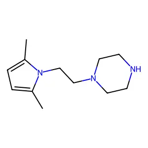 1-[2-(2,5-dimethylpyrrol-1-yl)ethyl]piperazine structure
