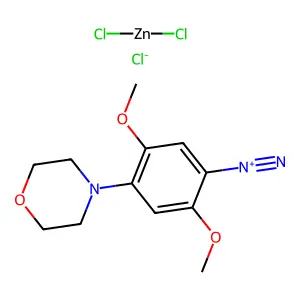 dichlorozinc2,5-dimethoxy-4-morpholin-4-ylbenzenediazoniumchloride structure