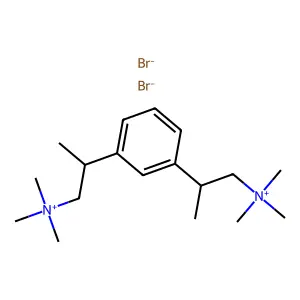 trimethyl-[2-[3-[1-(trimethylazaniumyl)propan-2-yl]phenyl]propyl]azanium dibromide structure