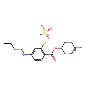 Chloroparidocaine methanesulfonate structure
