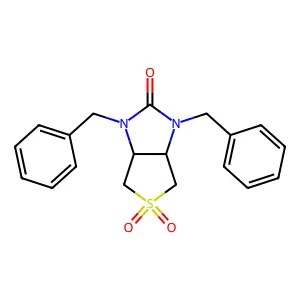1,3-Dibenzyltetrahydro-1H-thieno[3,4-d]imidazol-2(3H)-one 5,5-dioxide structure