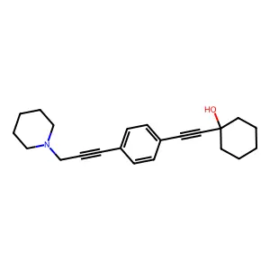 1-(2-(p-(3-Piperidino-1-propynyl)phenyl)ethynyl)cyclohexanol structure