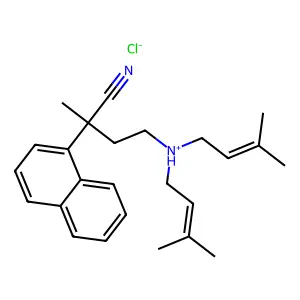 alpha-(2-Diprenylaminoethyl)-alpha-methyl-1-naphthylacetonitrile hydrochloride structure