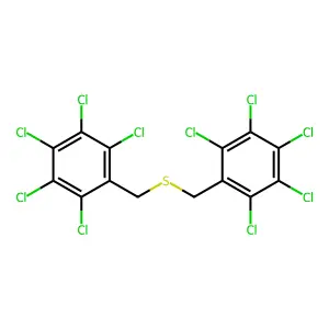 1,2,3,4,5-pentachloro-6-[(2,3,4,5,6-pentachlorophenyl)methylsulfanylmethyl]benzene structure