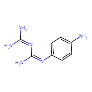 2-(4-aminophenyl)-1-(diaminomethylidene)guanidine structure