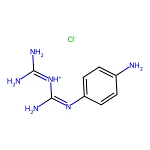 BIGUANIDE, 1-p-AMINOPHENYL-, HYDROCHLORIDE structure