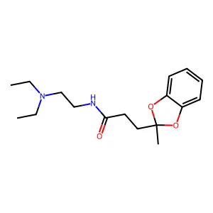 N-[2-(diethylamino)ethyl]-3-(2-methyl-1,3-benzodioxol-2-yl)propanamide structure