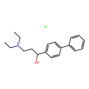 alpha-(2-(Diethylamino)ethyl)-4-biphenylmethanol hydrochloride structure