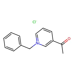 1-(1-benzylpyridin-1-ium-3-yl)ethanone chloride structure