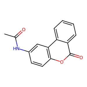 N-(6-oxobenzo[c]chromen-2-yl)acetamide structure