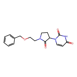 1-[2-oxo-1-(2-phenylmethoxyethyl)pyrrolidin-3-yl]pyrimidine-2,4-dione structure