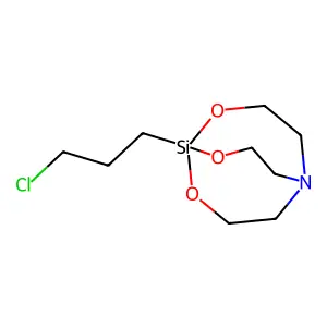 1-(3-chloropropyl)-2,8,9-trioxa-5-aza-1-silabicyclo[3.3.3]undecane structure