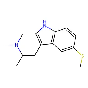 N,N-dimethyl-1-(5-methylsulfanyl-1H-indol-3-yl)propan-2-amine structure