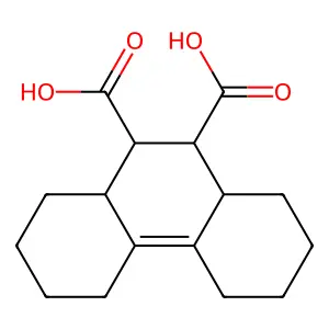 1,2,3,4,5,6,7,8,8a,9,10,10a-dodecahydrophenanthrene-9,10-dicarboxylic acid structure